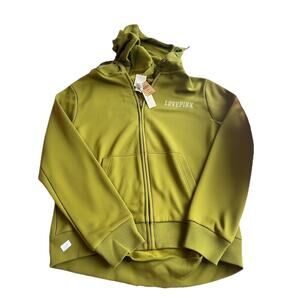 Victoria's Secret PINK Full-Zip Hoodie Sweatshirt - Olive Green - Size Medium